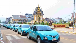 VinFast mở tiếp taxi điện Xanh SM tới Champasak, Nam Lào