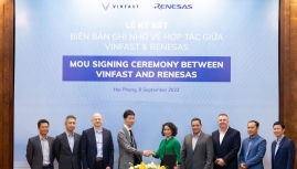 VinFast liên kết với hãng điện tử Nhật Renesas sản xuất ô tô điện